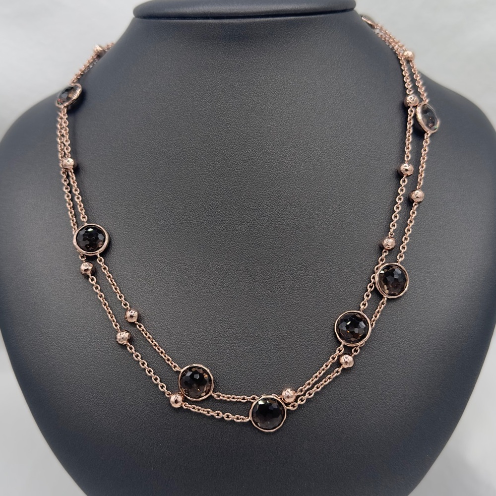 Ippolita Rose Gold plated over Silver Smoky Quartz
